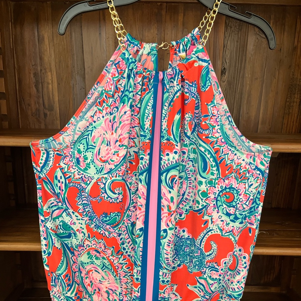 Lilly Pulitzer Multicolor Paisley Halter Top
